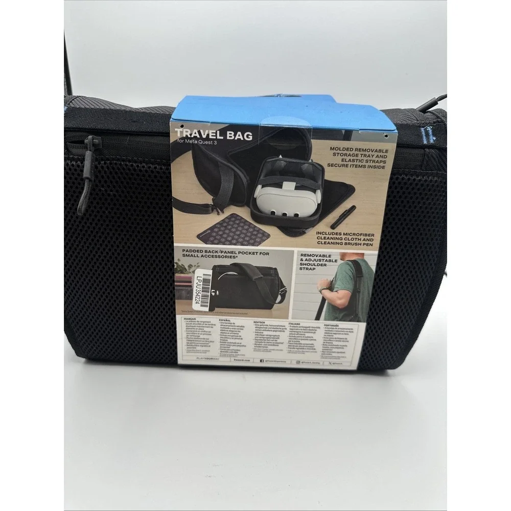 PowerA Meta Quest Carrying Case with Cleaning Accessories: Fits Meta Quest 3,‎